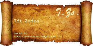 Tót Zsóka névjegykártya